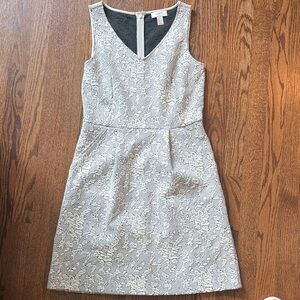 Ann Taylor Gray Floral Mini Dress